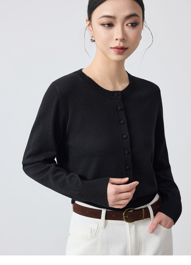 墨麦客女装气质通勤针织开衫女2026春季新款羊毛混纺外套女10175.详情39