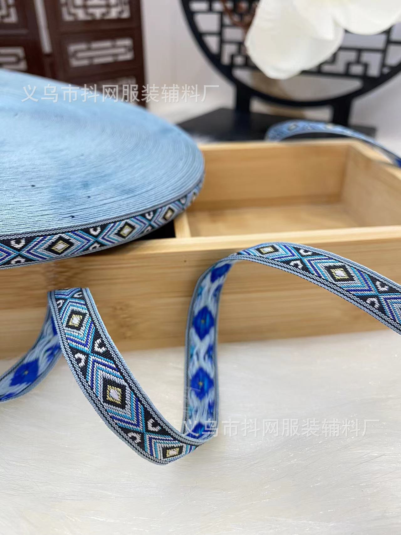 新中式服装配饰织带汉服马面裙格格服民族风提花刺绣织带现货批发详情10