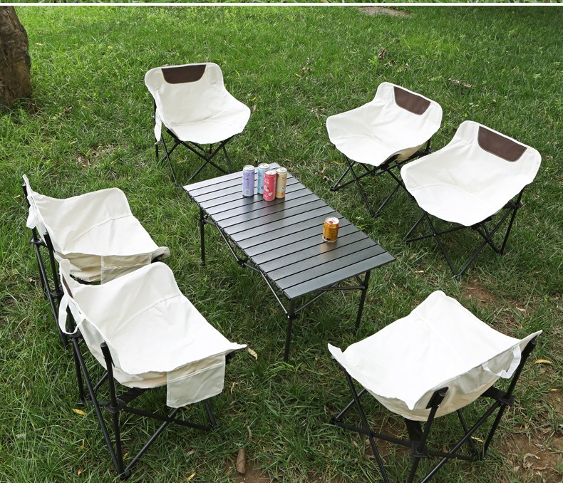 折叠椅露营户外折叠椅便携式超轻钓鱼椅子野餐装备夜市摆摊月亮椅详情23