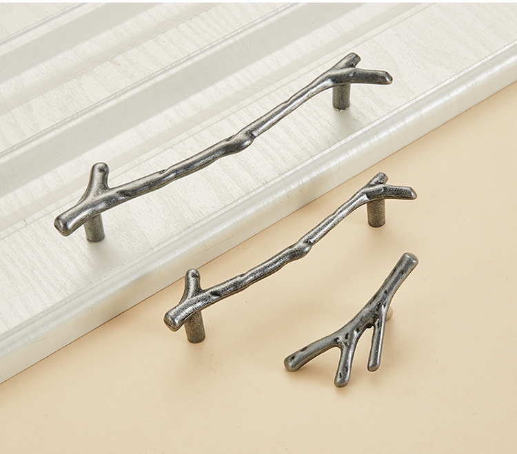 Cross-border modern and simple kitchen cabinets, branch handles, American black wine cabinets, drawers, wardrobes, door handles, furniture hardware pic 11