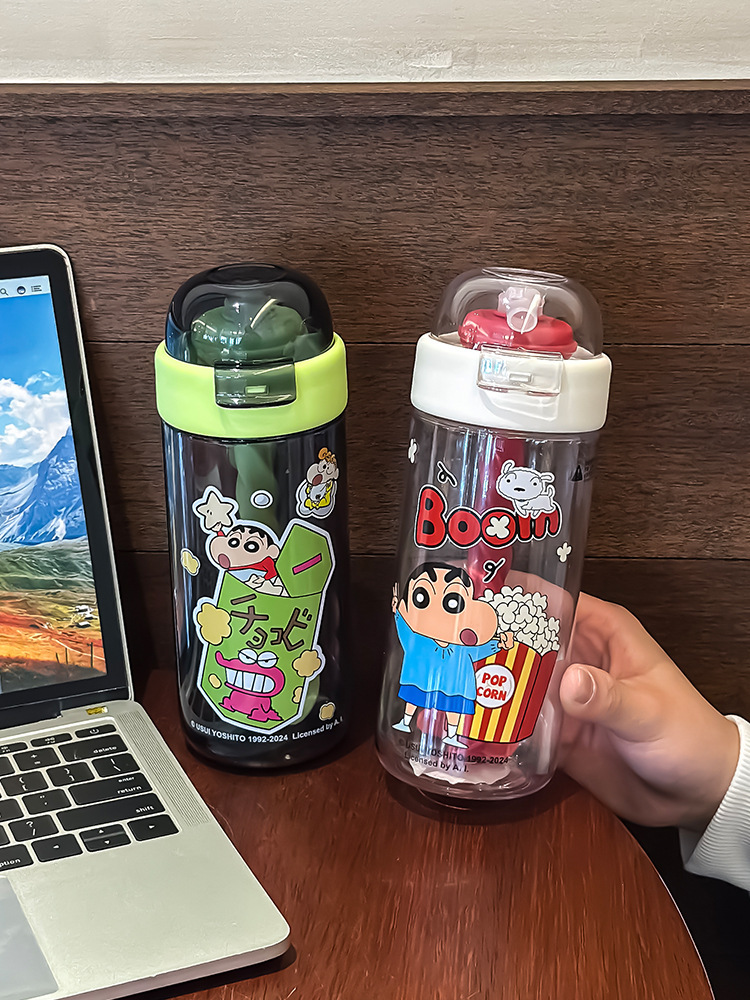 蜡笔小新tritan水杯女生2025新款夏天搅拌杯学生上学专用杯子防摔详情3