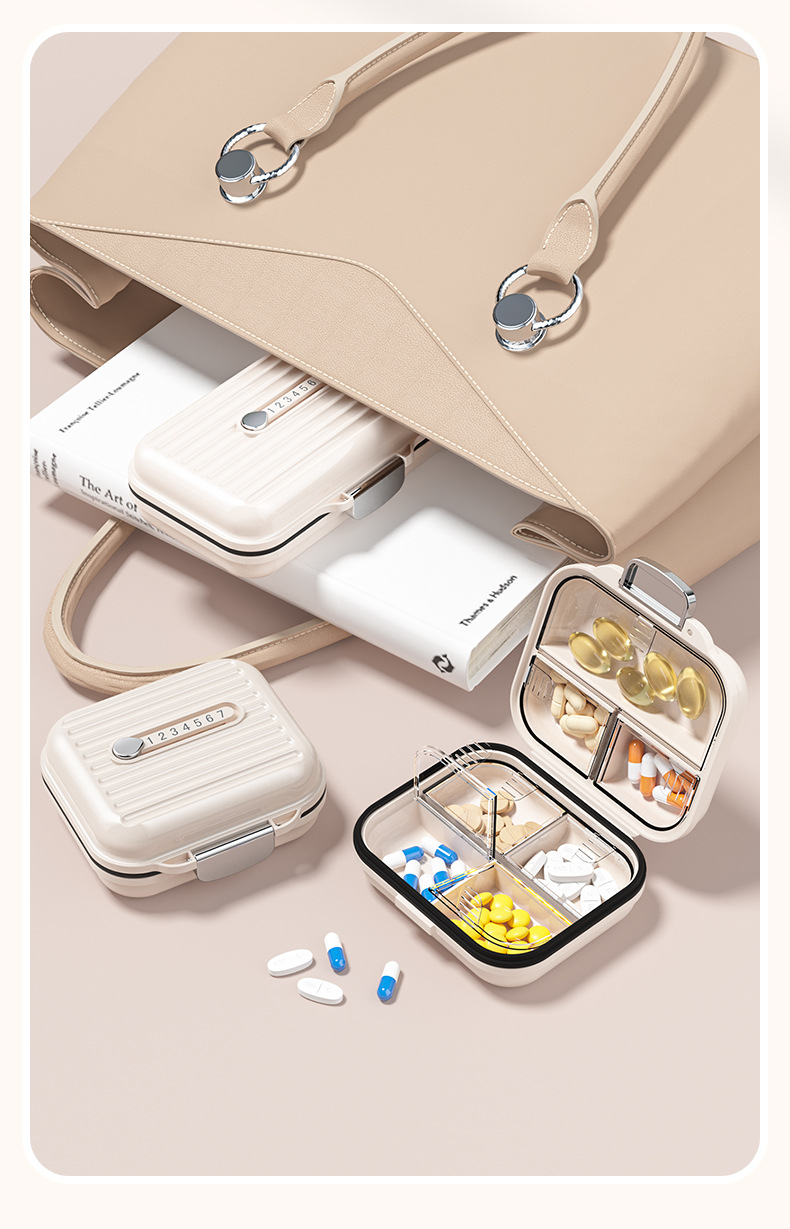 Portable medicine box dispensing box, 7-day one-week portable small dispensing device, compartments for pills, jewelry storage and sealing box pic 13