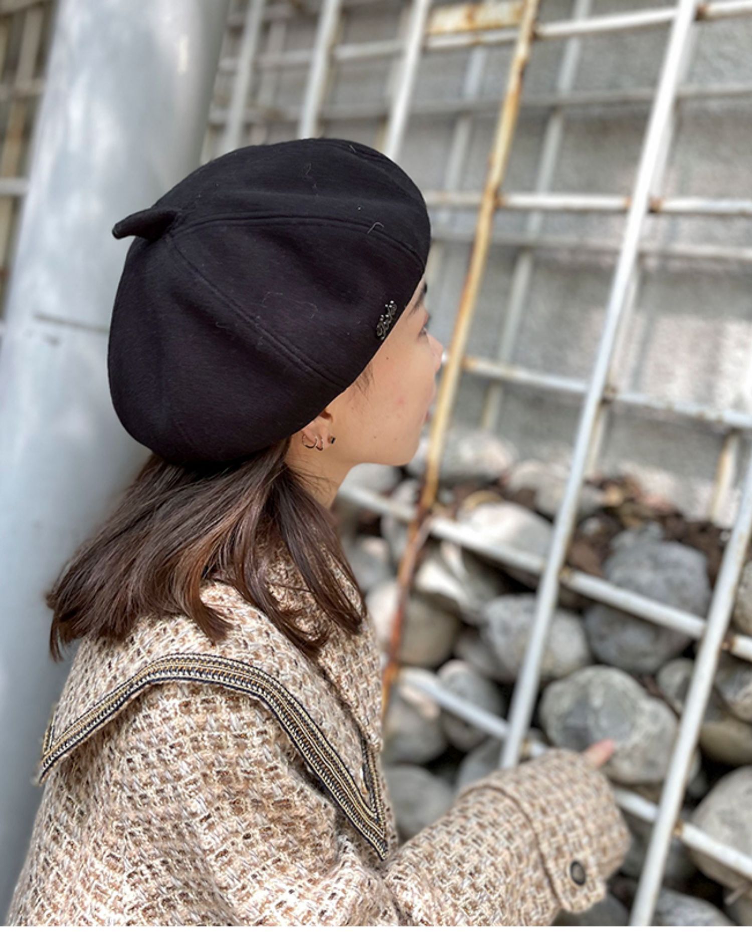 贝雷帽女秋冬季新款八角画家帽休闲百搭报童帽子复古英伦帽子详情5