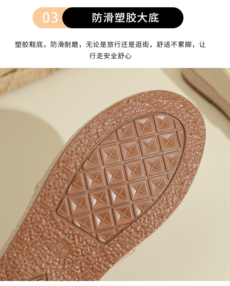 夏季新款潮流女单鞋韩版一脚蹬麻布透气休闲鞋中国风小清新散布鞋国潮详情8