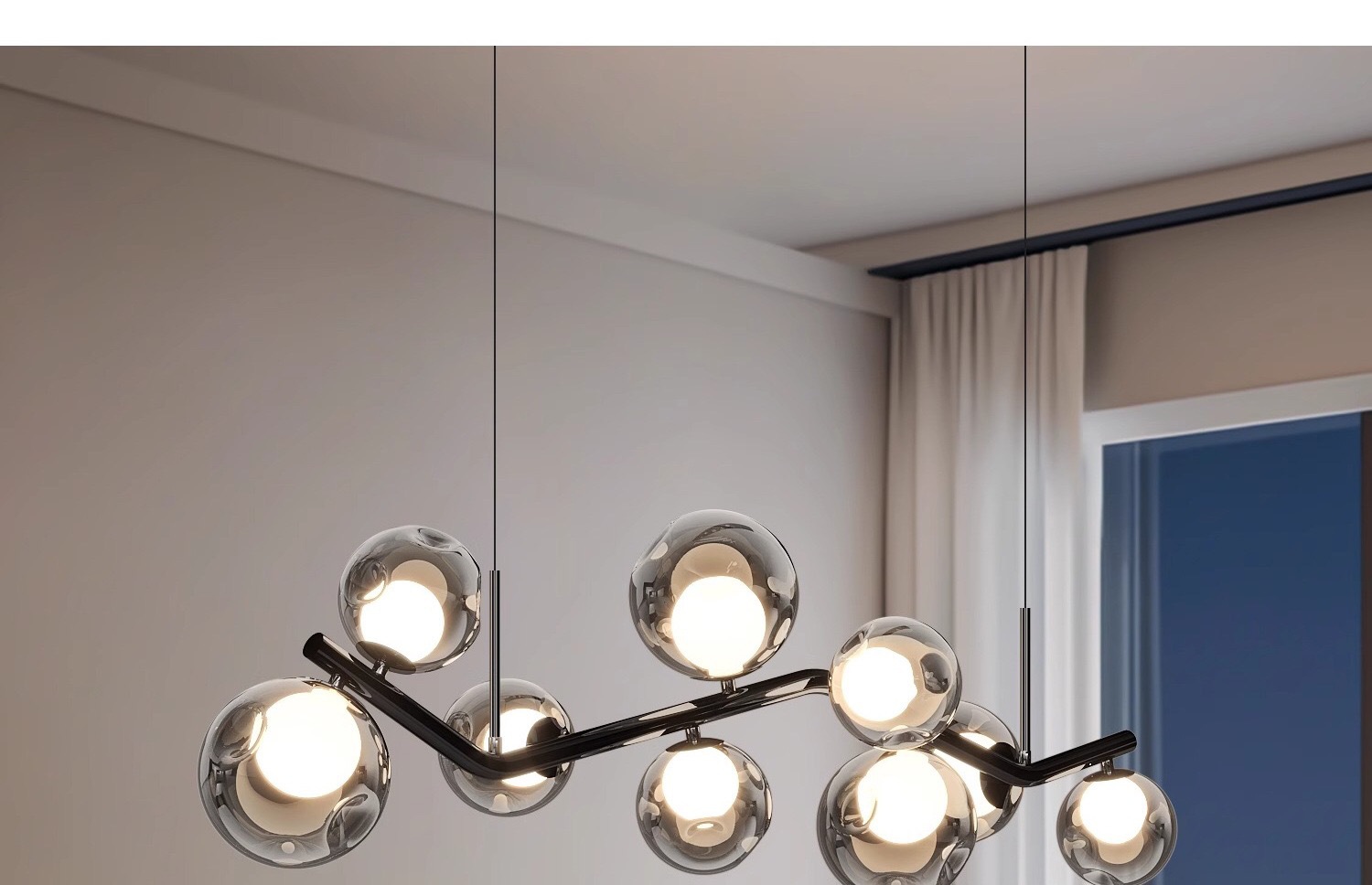 Restaurant chandelier, Italian magic bean, living room bar counter, minimalist hall, dining room, master bedroom lighting fixtures, molecular magic bean lamps pic 7