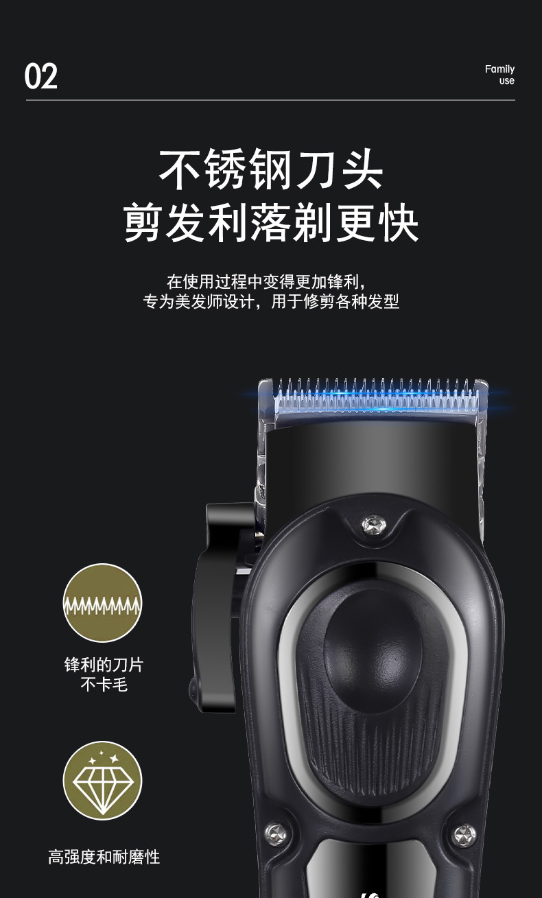 SOLIMPIA electric hair clippers wholesale, shaving and hairdressing tools, digital display hair salon electric clippers, engraved oil hair clippers pic 5