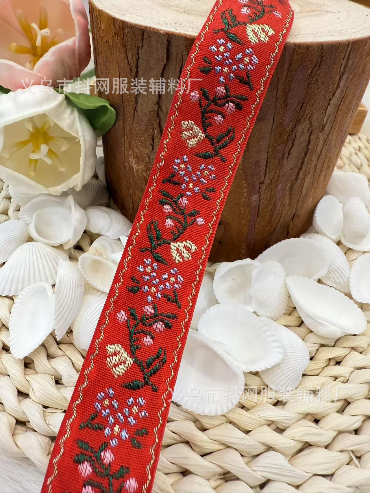 2.5cm Ethnic-style webbing, embroidery, DIY bow, hair accessory, headwear, clothing, border strap, retro Chinese style pic 14