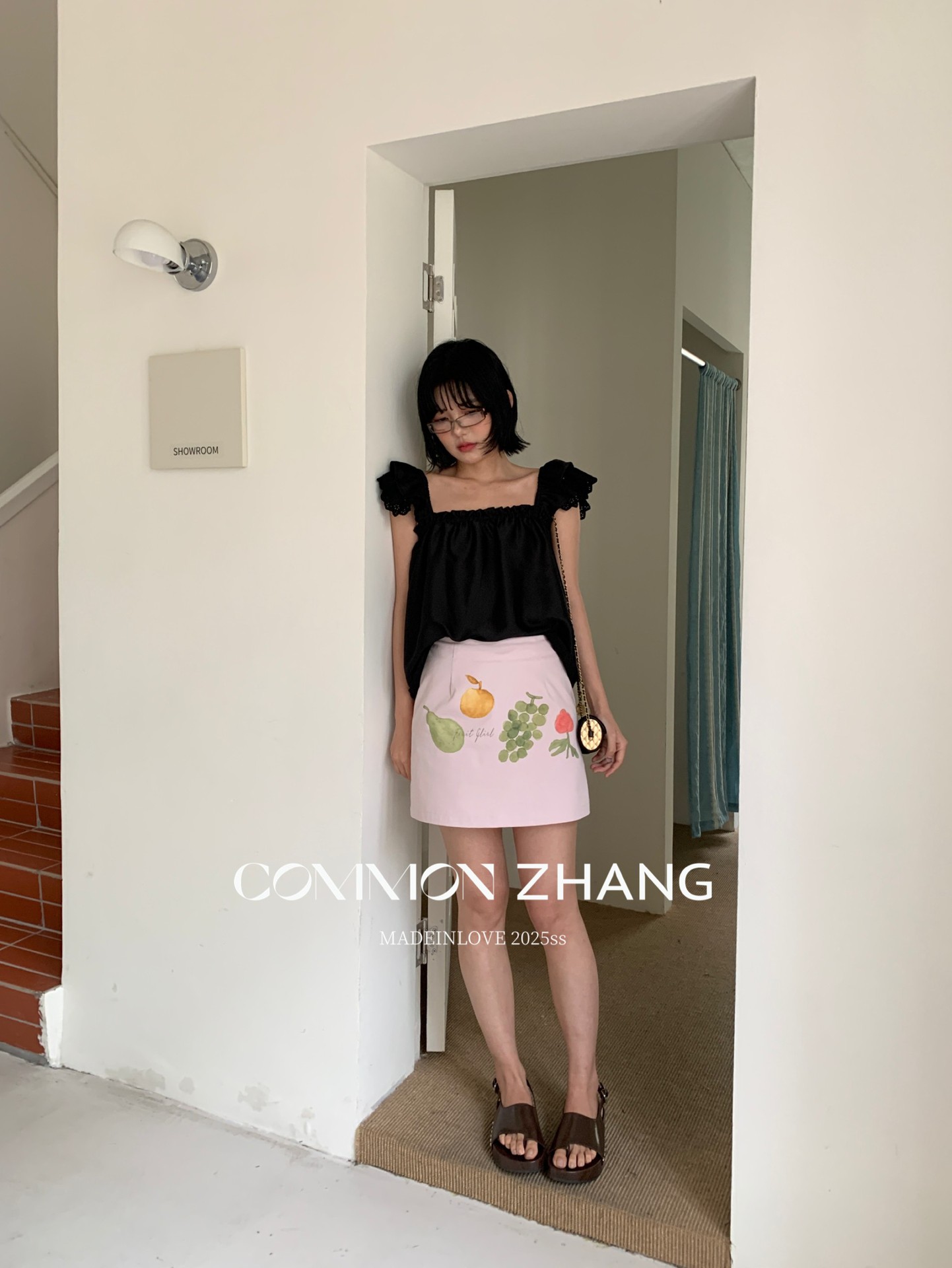CZ ZHANG Summer Vacation Playful and youthful fruit-printed short skirt, low-waisted and versatile A-line skirt B22578 pic 21