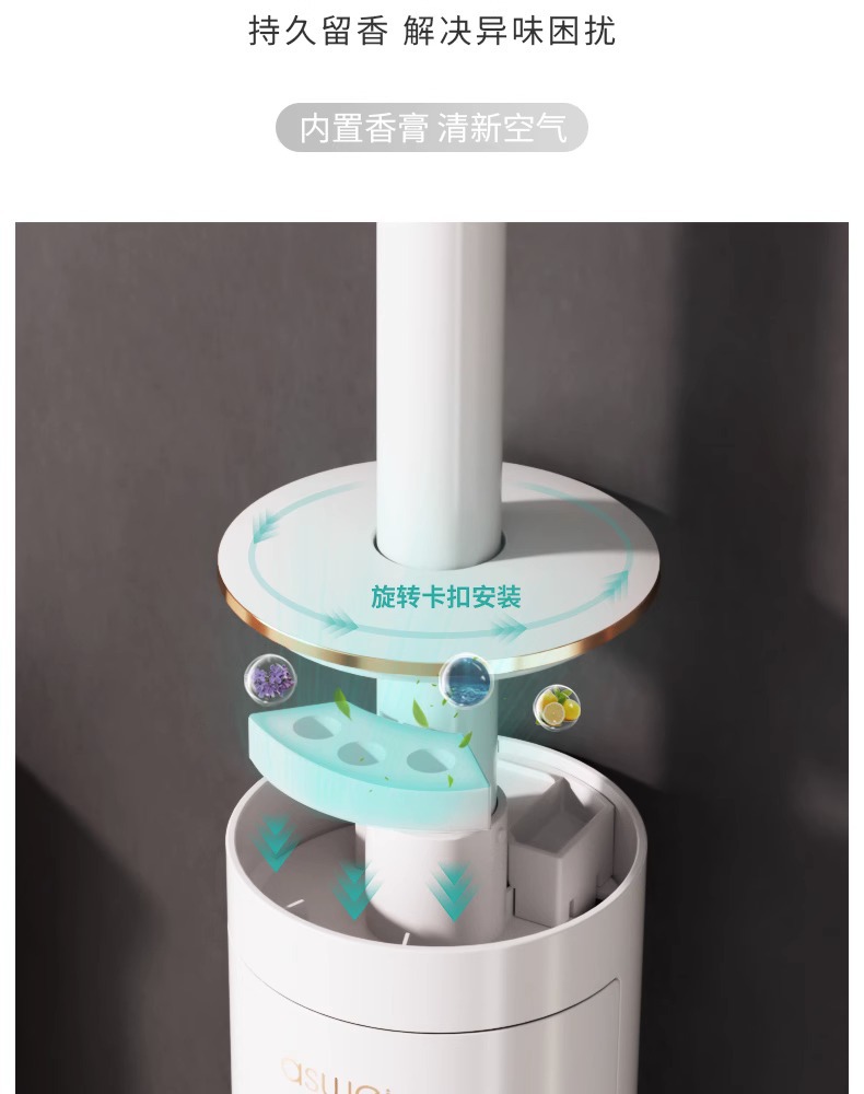 一次性马桶刷家用无死角洗厕所刷子2024新款神器壁挂清洁替换刷头详情6