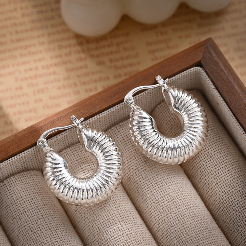 日韩精致简约耳圈爆款时尚百搭高级感素圈耳环气质通勤冷淡风耳扣详情32