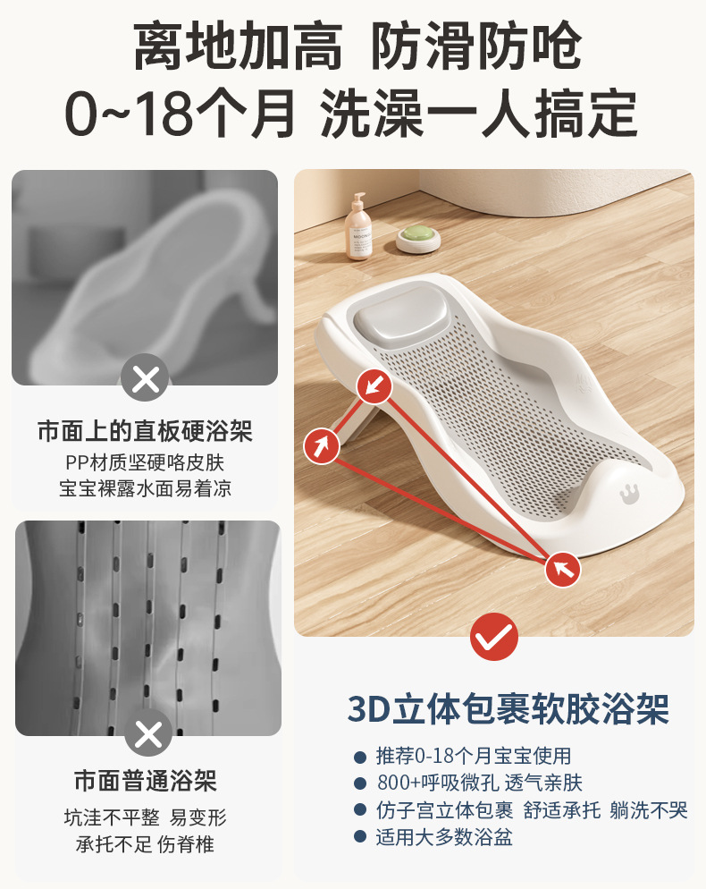 Xiaomuma baby bath tub, baby bath tub, foldable, sitting and lying, large household bath tub, one-piece delivery pic 14