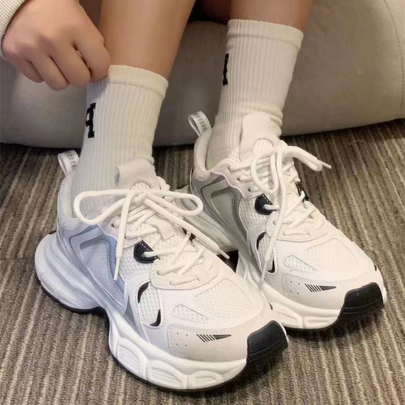 轻便运动跑步鞋女2025春季新款网面校园风阿甘老爹鞋百搭休闲潮鞋详情3