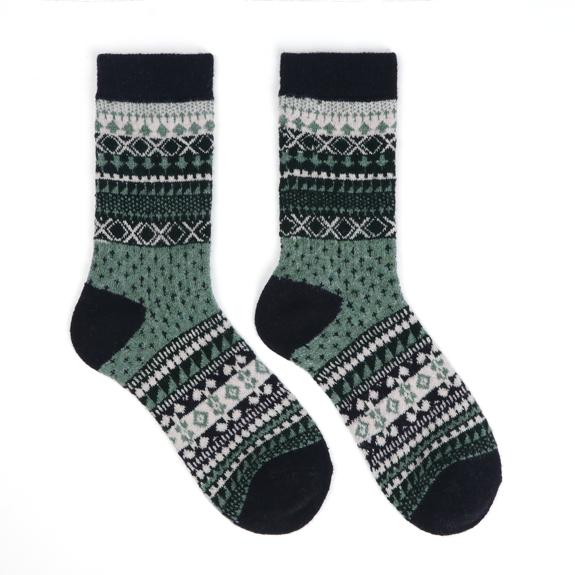 袜子男袜双针双路保暖防臭吸汗长袜日系复古民族风秋冬中筒袜潮详情6