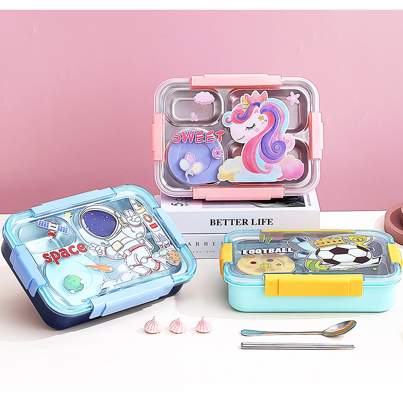 Dopamine-colored insulated lunch box for girls, 304 stainless steel lunch box for office workers, high appearance level, heat and cold resistant lunch box pic 14