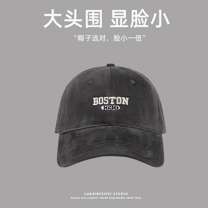 2024 New oversized baseball cap for women, deep top to show off face, small brushed cotton baseball cap, Korean version wide-brimmed cap for men pic 9