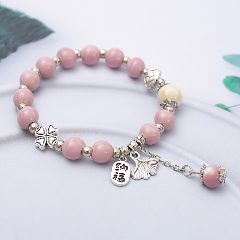 新中式文艺复古陶瓷手链女学生闺蜜礼物景德镇陶瓷饰品批发详情6