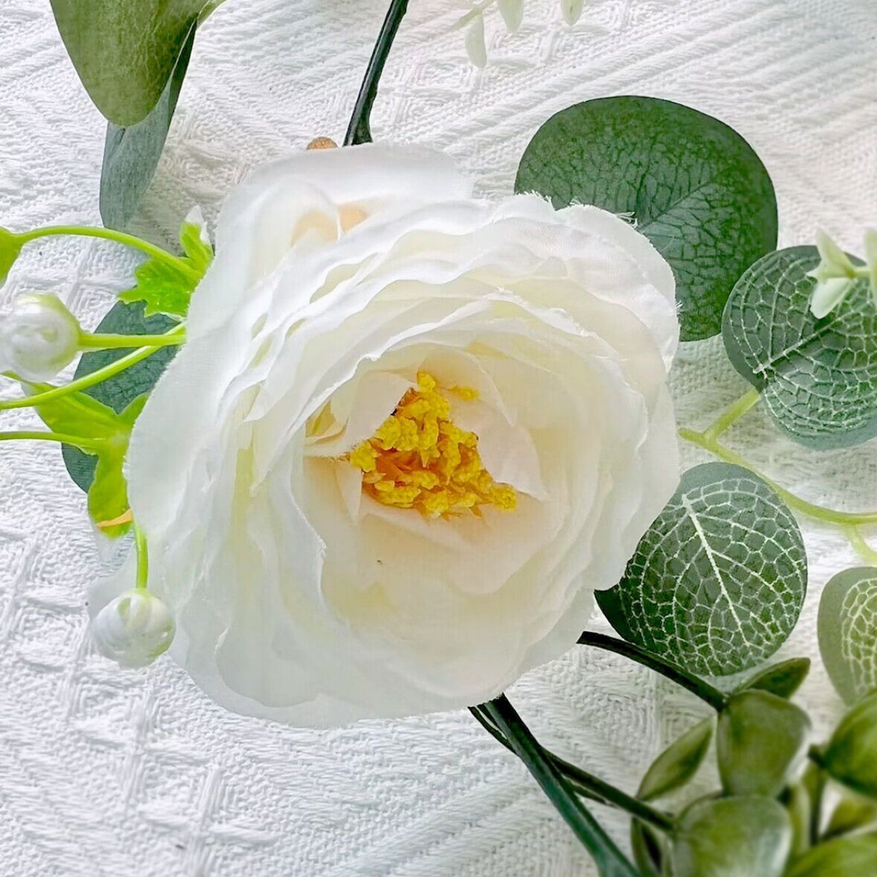 人造仿真藤条 厂家直销 绿色尤加利植物桉树叶藤蔓家居装饰假花藤详情3