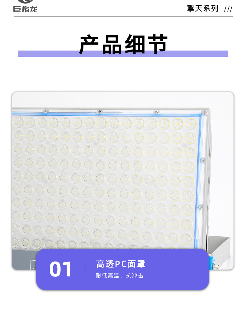 LED high-power floodlights, outdoor waterproof square spotlights, high-intensity ultra-bright sports field searchlights, high-pole floodlights pic 18