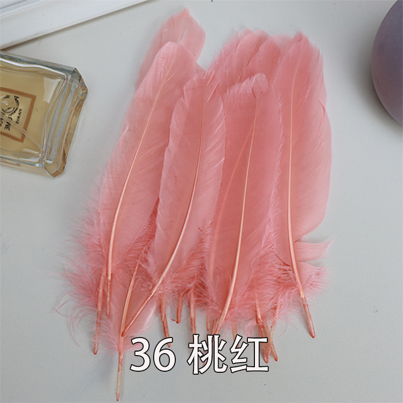 羽毛批发马卡龙鹅毛幼儿园手工diy彩色羽毛大飘装饰美术课材料详情16