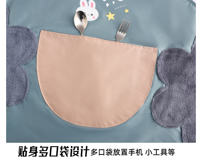 围裙家用围裙防水女款围裙防水耐脏围裙可爱风围裙工作服耐脏围裙详情11