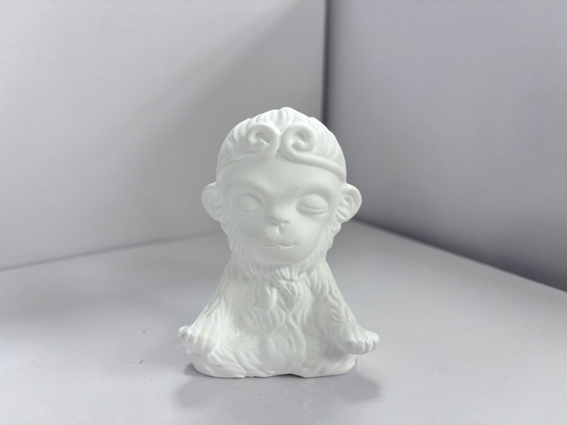 石膏娃娃白胚涂色套装儿童出口小猴子DIY涂色彩绘3D立体工厂直发详情3