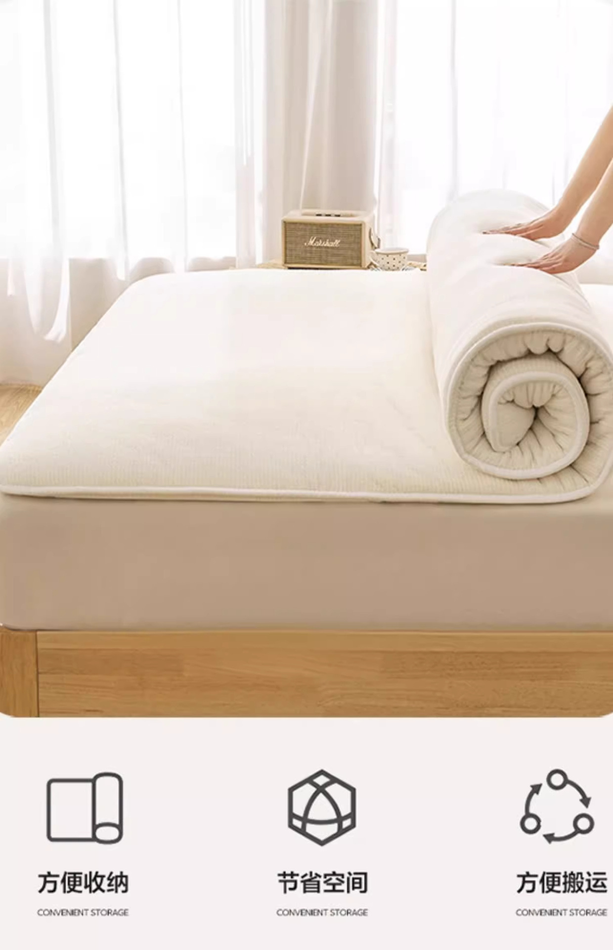 Xinjiang cotton mattress, cotton wadded pad, single folded thickened pad for dormitory students, household all-cotton soft pad pic 13