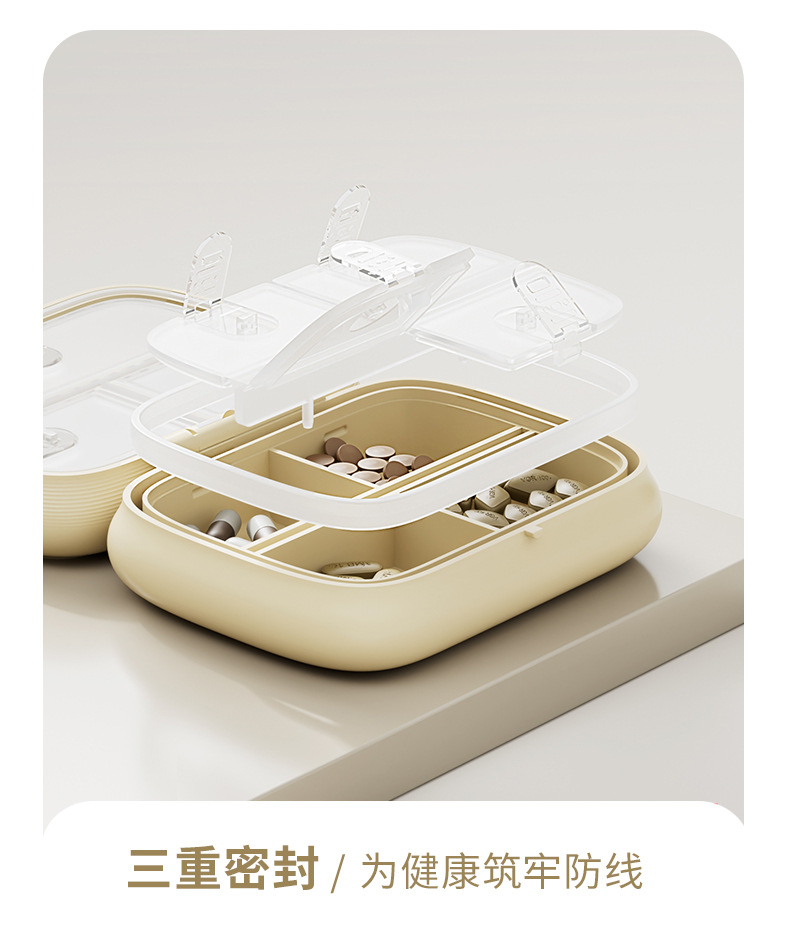 药盒便携小药盒保健品维生素减肥药分装药盒外出旅行随身携带药盒详情7