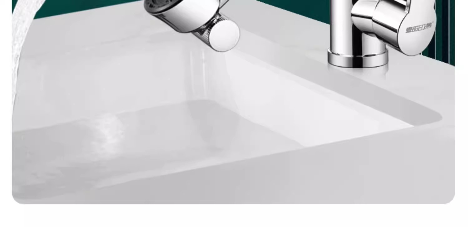 全铜机械臂万向旋转水龙头洗脸盆冷热卫生间面盆家用水龙头升降款详情12