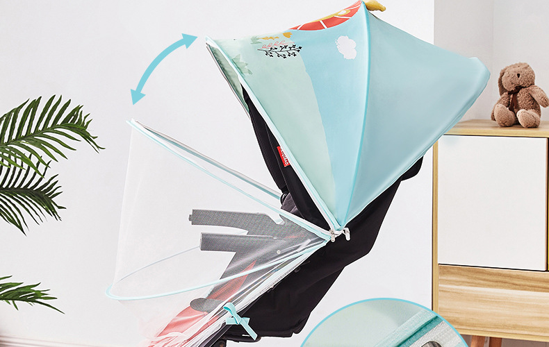 婴儿车蚊帐全罩式通用宝宝推车防蚊罩加大网纱遮阳儿童手推车蚊帐详情24