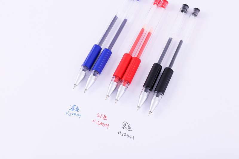 文具欧标中性笔办公黑色签字笔0.5mm子弹头学习用品批发学生水笔详情11