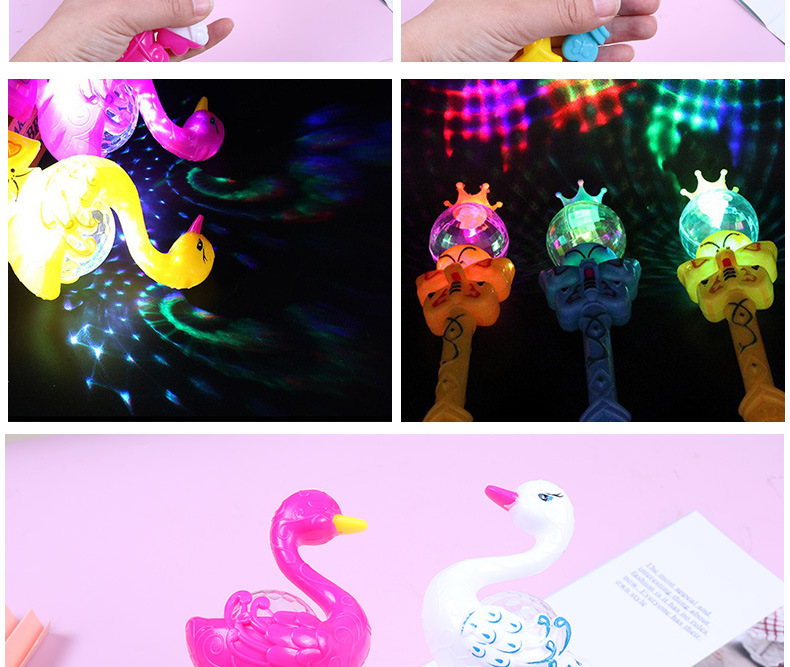 Small glowing swan, projection magic wand, little swan, flashing wand, magic wand, street stall selling hot toys wholesale pic 9
