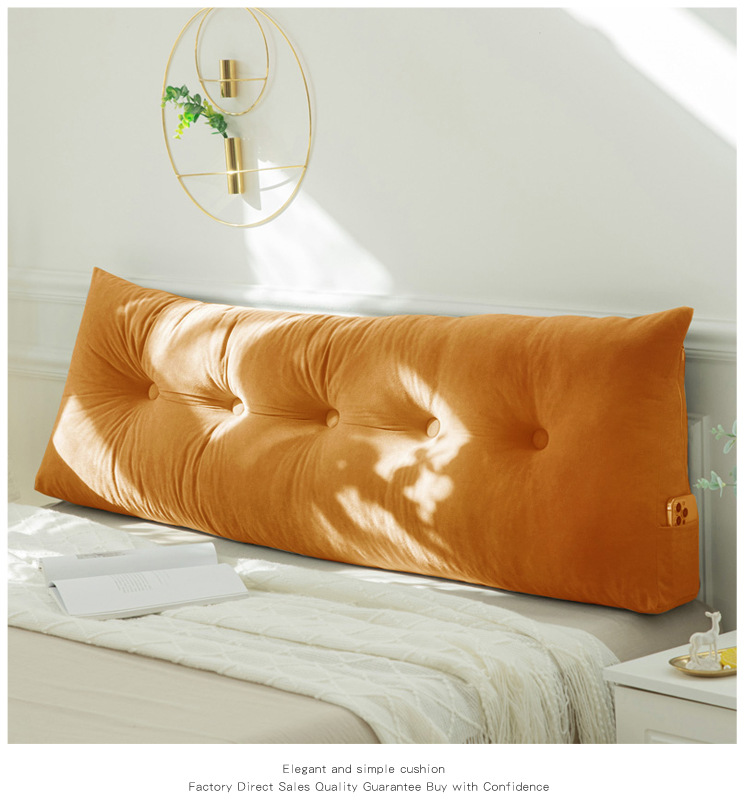 Solid-color modern triangular headboard cushions, bed pillows, large backrest cushions, tatami MATS, living room soft packages, bedroom cushions pic 20