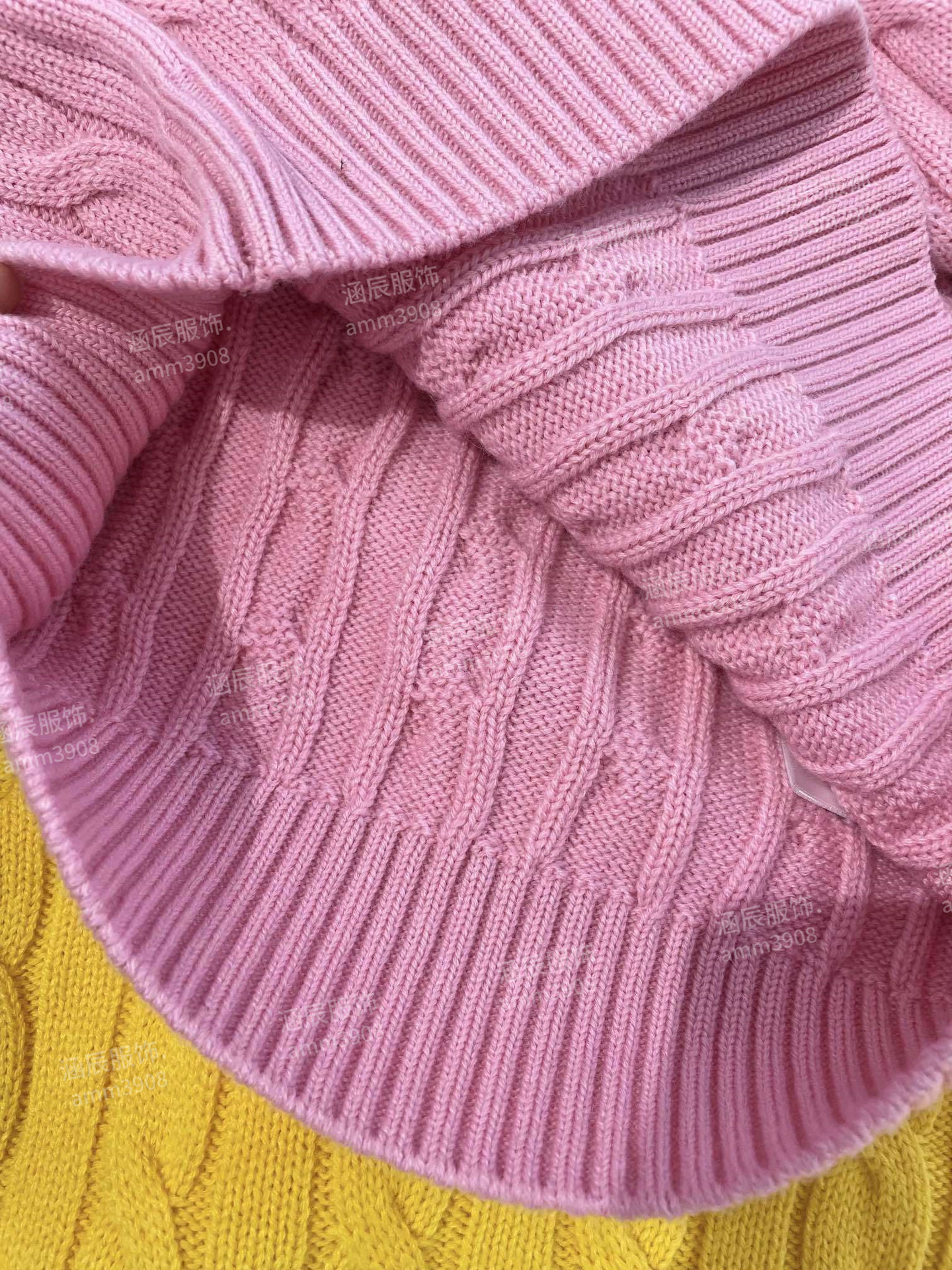 High-quality 100% wool RL classic style small horse logo embroidered twist knitted slim wool sweater for women pic 7