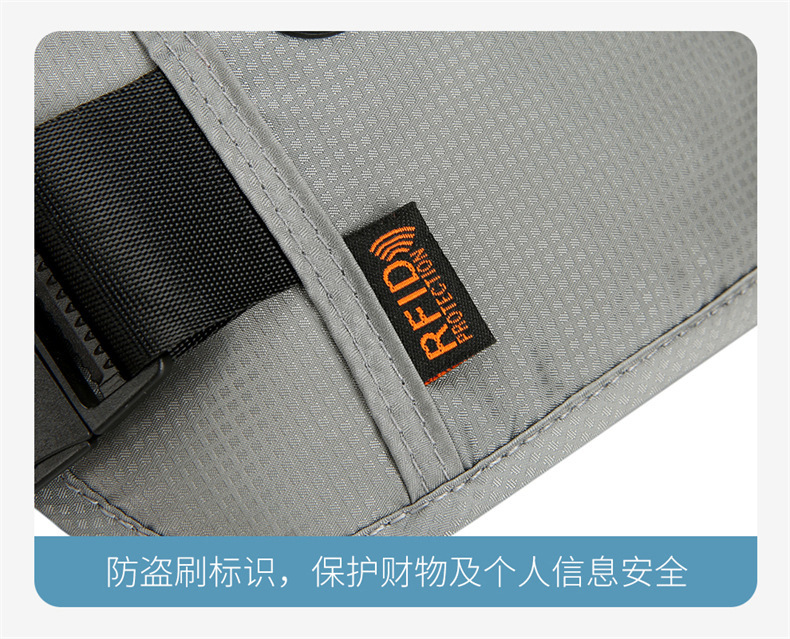 2024新款手机护照证件包腰包贴身防盗刷RFID防水防盗超薄手机腰包详情24
