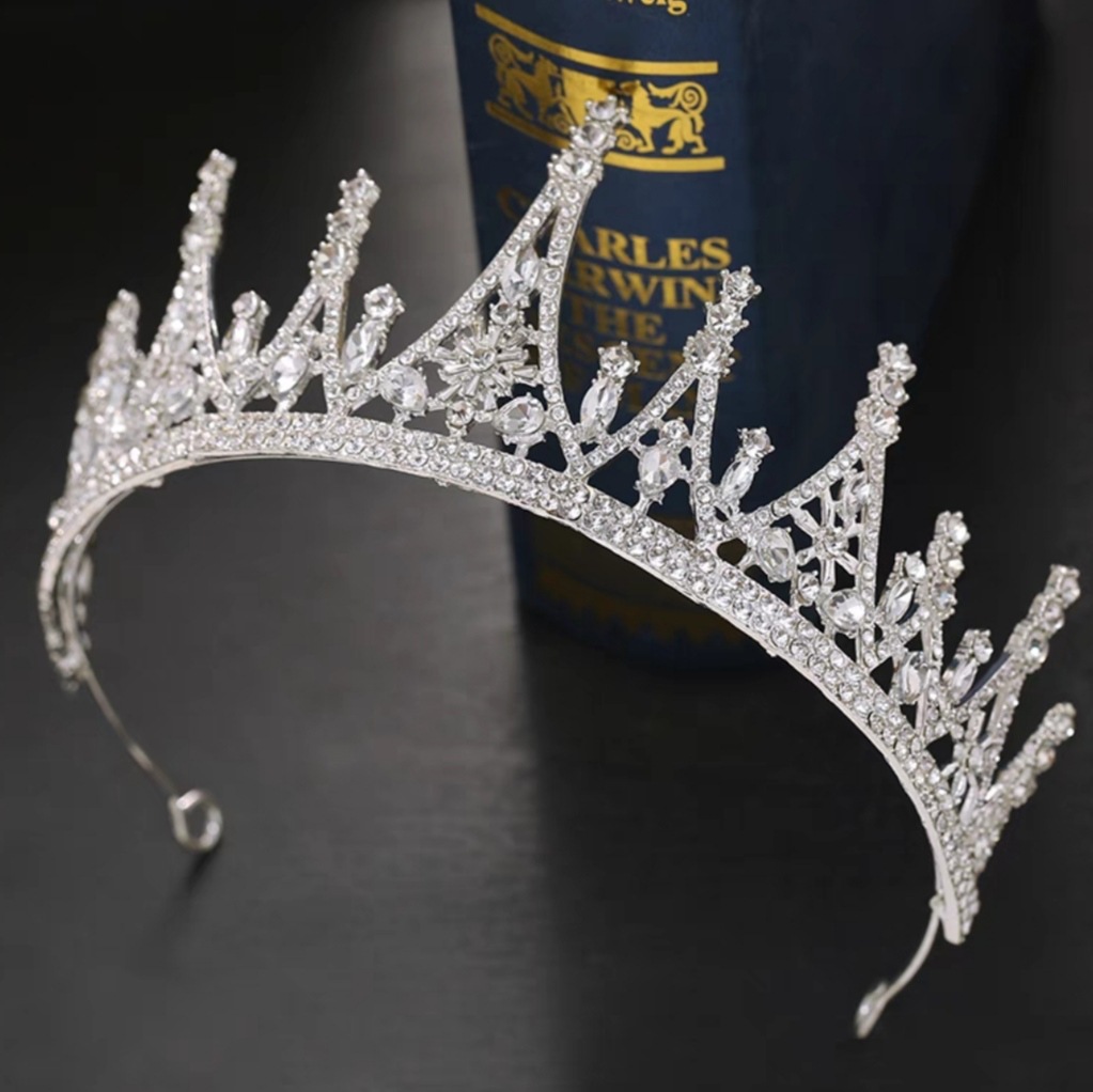 Nuevo estilo estilo coreano sen set atmósfera lujo vestido de novia accesorios mujer cristal diamante corona de pelo novia pic 13