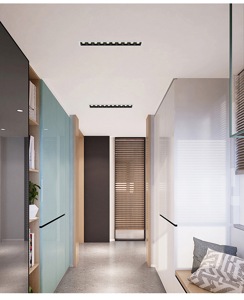 嵌入式格栅线条灯窄边led长条射灯客厅防眩高显洗墙灯超薄无主灯详情25