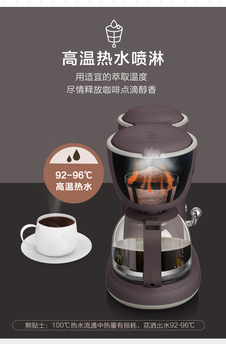 Coffee machine KFJ-A06Q1/KFJ-A06K1 Coffee pot drip filter type household small multi-functional pic 6