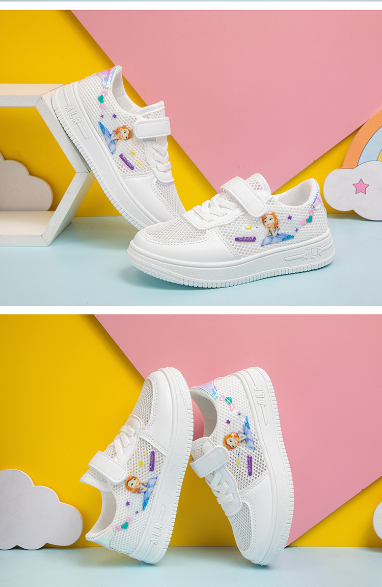 女童鞋网面小白鞋2024春夏季透气新款儿童板鞋小学生公主运动鞋子详情24
