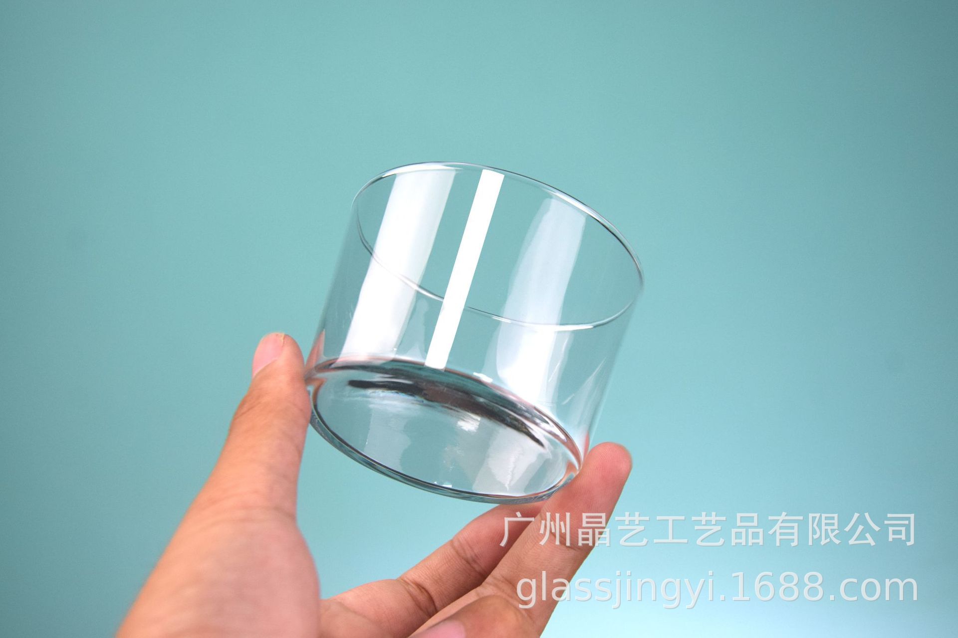 宽口玻璃杯简约水杯INS果汁雪糕苏打水杯直身家用餐厅矮款玻璃杯详情7