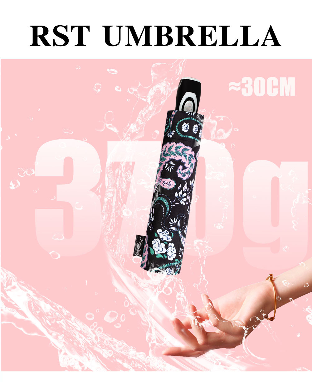 佩斯利花三折全自动雨伞欧美女士伞按键开收现货详情4