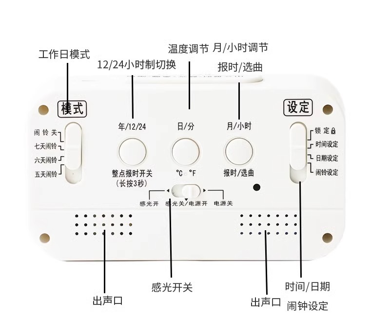 闹钟学生专用起床神器桌面钟表初中生儿童智能2024新款电子小时钟详情19