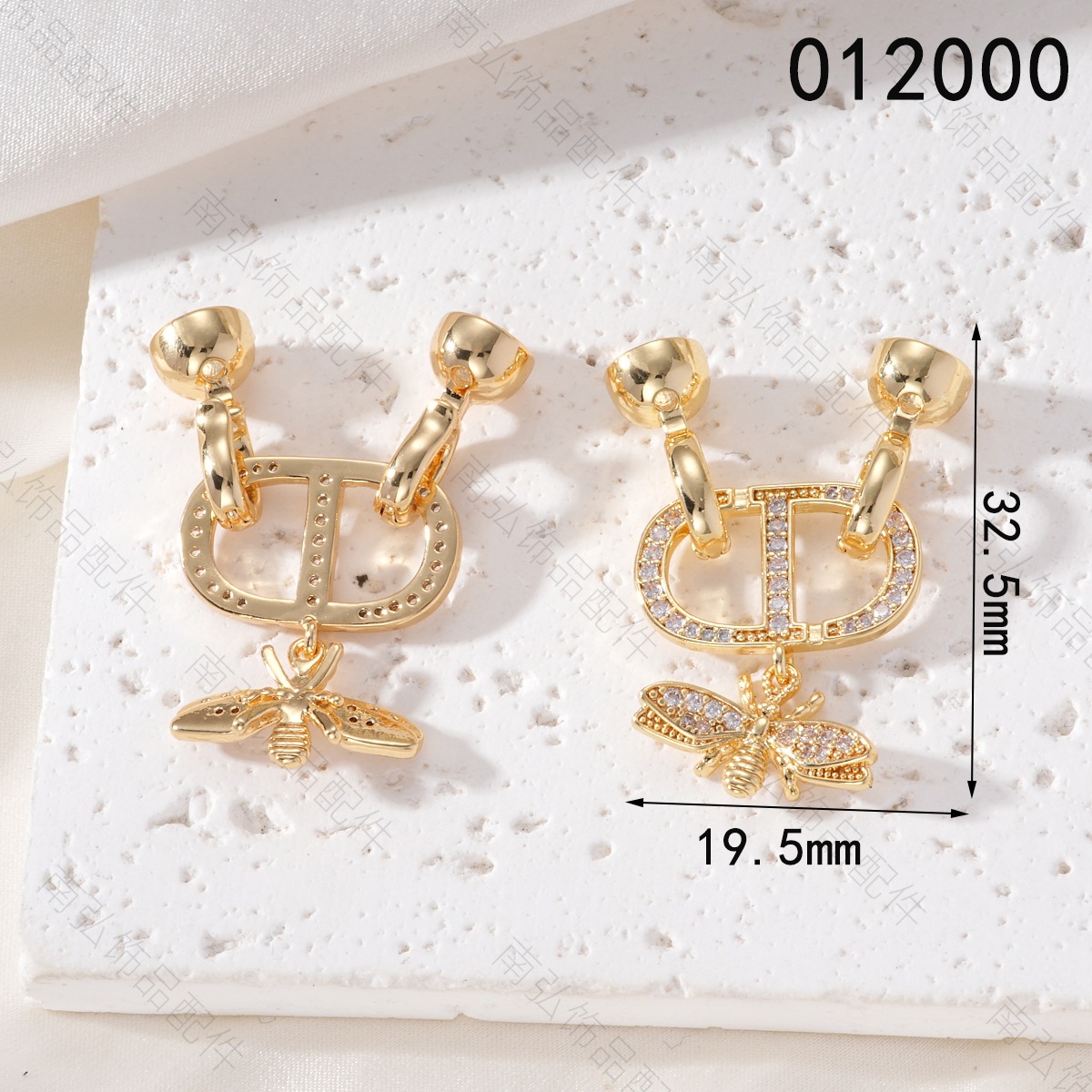Sand gold electroplated diamond-encrusted small fox mask pendant, hollowed-out LAN Yan fox necklace bracelet pendant, diy accessory pic 4