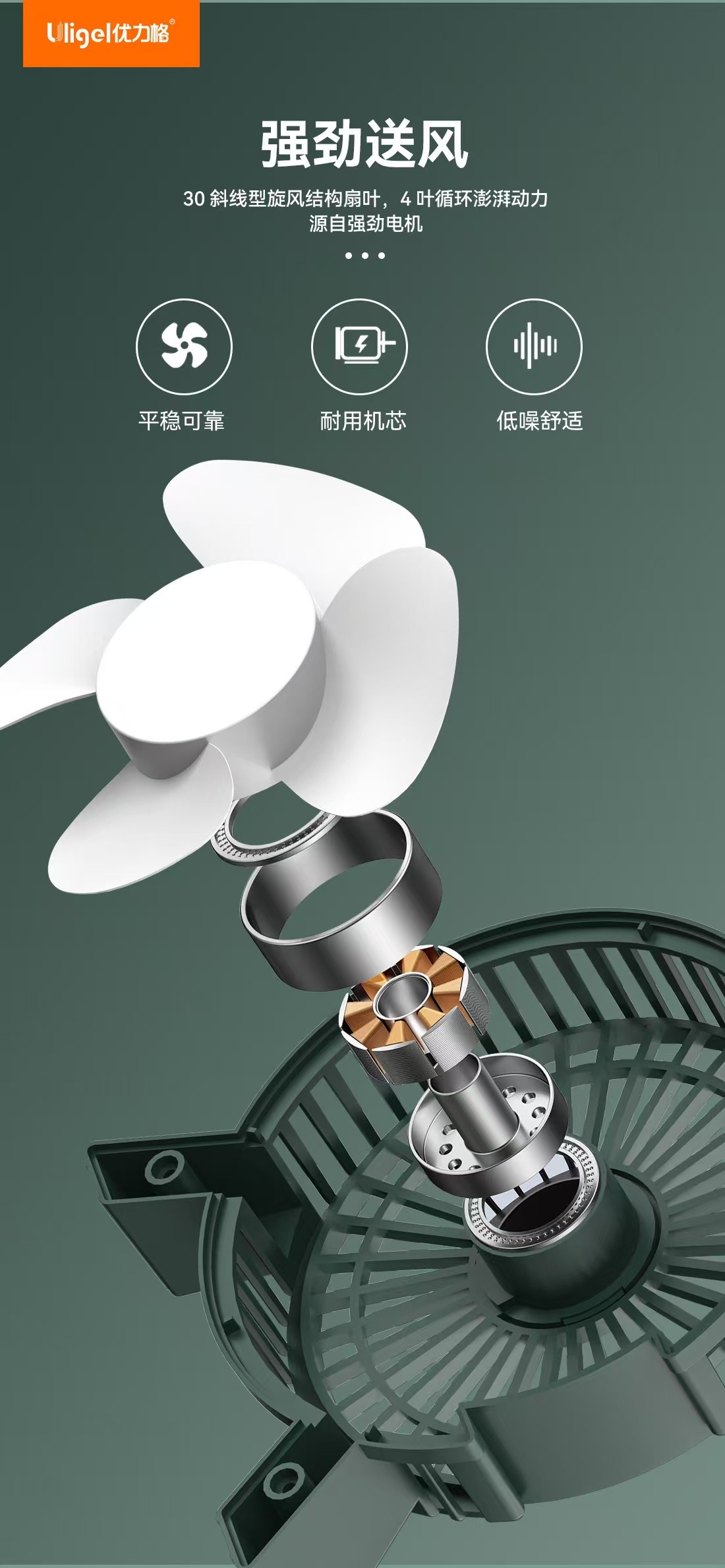 桌面小风扇超静音小型便携台式宿舍办公室桌上迷你电风扇usb冷风详情3