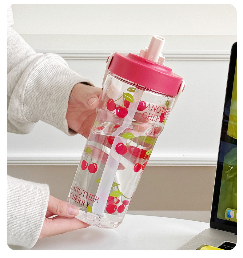 Cute car straw water cup for girls, high appearance level, large capacity, 2025 new model for students, adults, summer portable cup pic 15