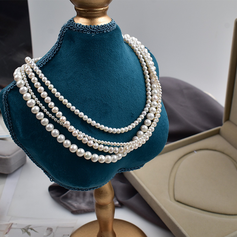 天然淡水baby小珍珠项链女925银近圆珠简约素链日常百搭锁骨链详情3