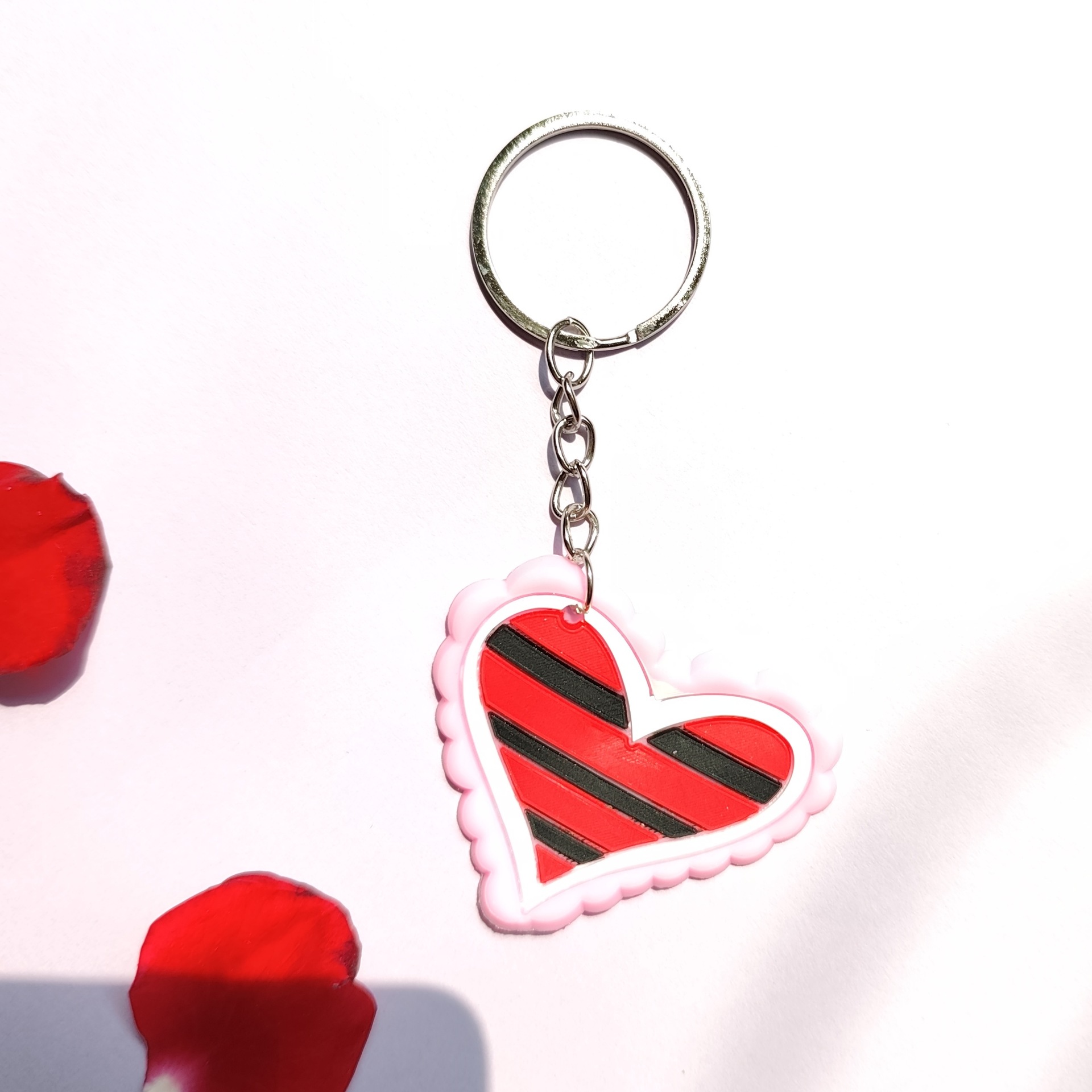 情人节软胶钥匙扣情人节礼物爱心桃心钥匙扣货源供应批发可爱详情14