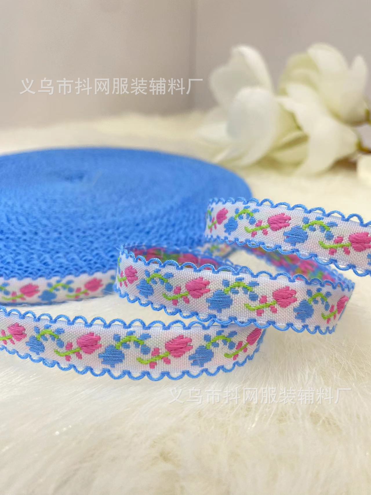 1.4 cm black fungus edge jacquard embroidery ribbon, hair accessory, headwear, edge strap, performance costume accessory pic 6