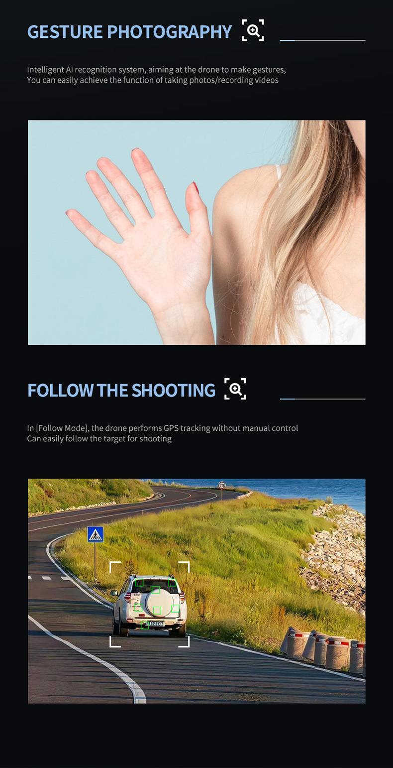 Cross-border best-selling remote-controlled drone with screen, professional aerial photography, GPS positioning, dual-camera, long-range aircraft pic 7