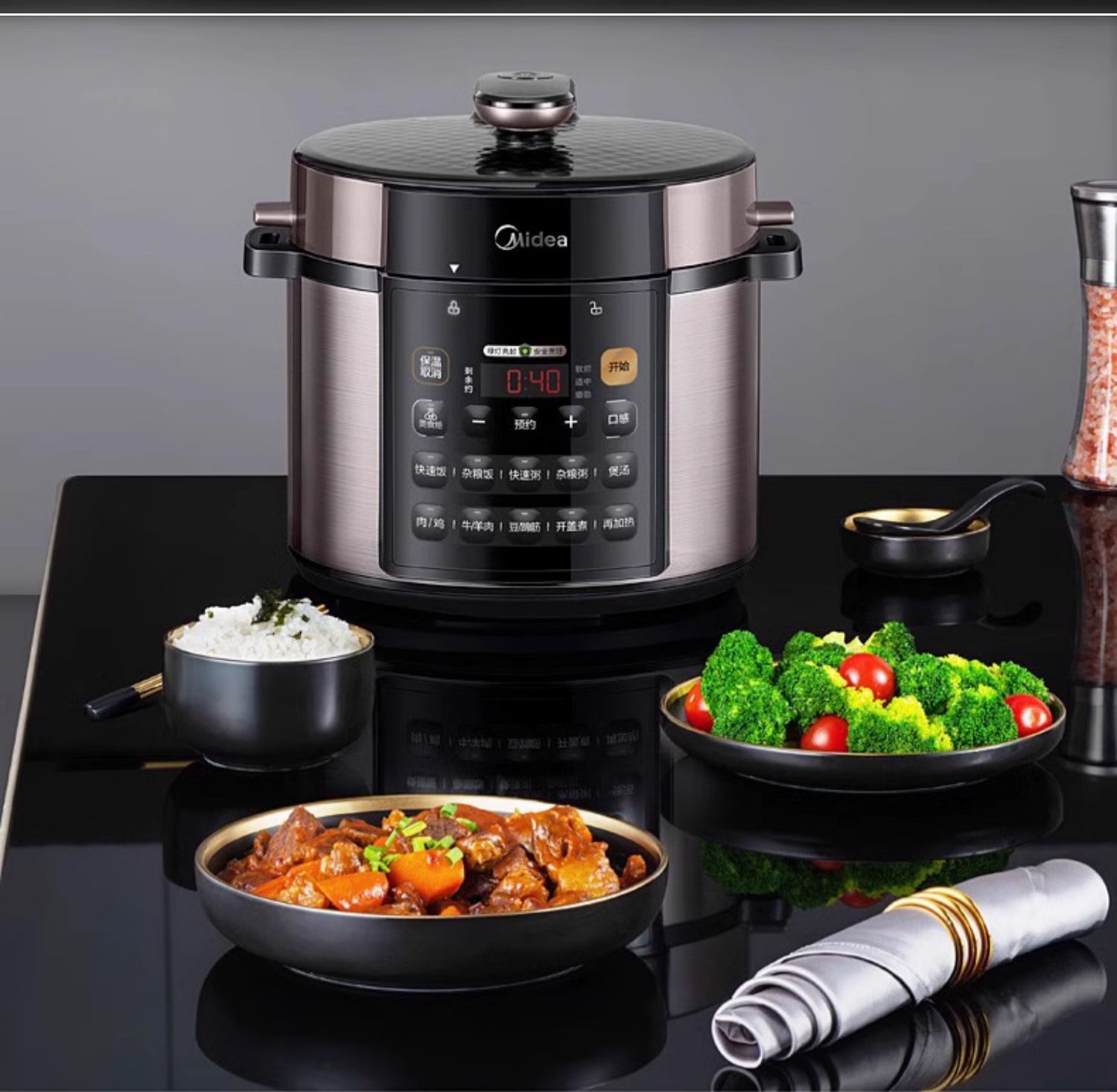 Midea electric pressure cooker, household double-pot pressure cooker, 5L multi-functional rice cooker, fully automatic intelligent 8-person RY50Q3-FS pic 5