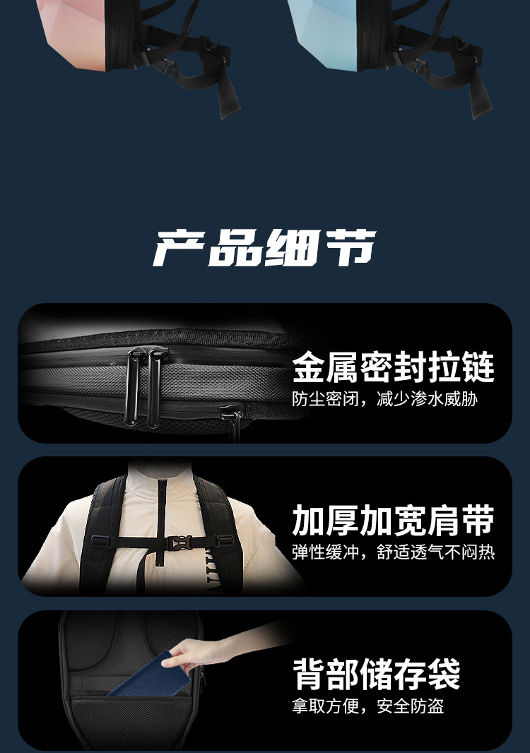 loy钢铁侠发光LED女骑士背包机车头盔摩托车骑行防水自定义运动包详情13